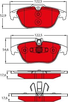 TRW GDB2051DTE - Set placute frana,frana disc aaoparts.ro