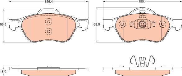 TRW GDB2053 - Set placute frana,frana disc aaoparts.ro