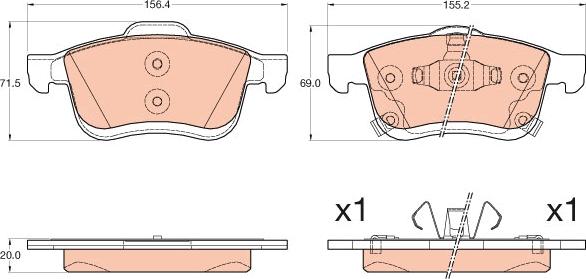 TRW GDB2060 - Set placute frana,frana disc aaoparts.ro