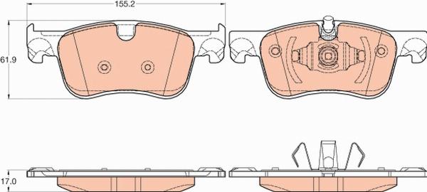 TRW GDB2062 - Set placute frana,frana disc aaoparts.ro
