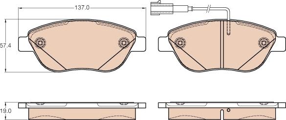 TRW GDB2001 - Set placute frana,frana disc aaoparts.ro