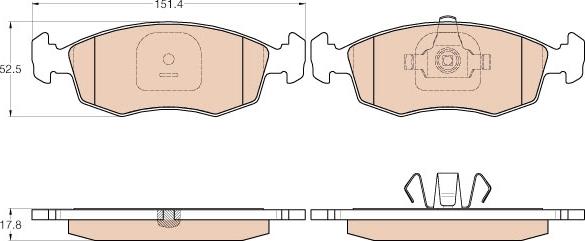 TRW GDB2015 - Set placute frana,frana disc aaoparts.ro