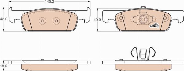 TRW GDB2016 - Set placute frana,frana disc aaoparts.ro