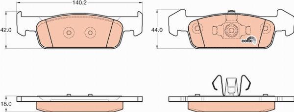 TRW GDB2018 - Set placute frana,frana disc aaoparts.ro