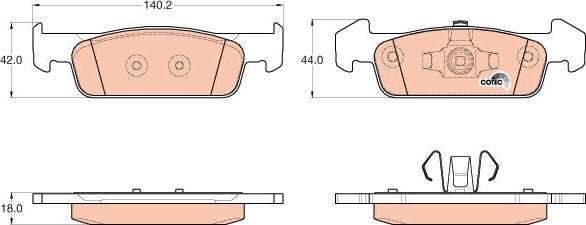 TRW GDB2018 - Set placute frana,frana disc aaoparts.ro