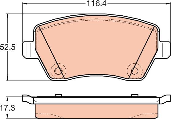 TRW GDB2017 - Set placute frana,frana disc aaoparts.ro