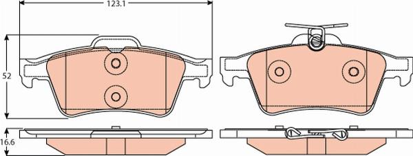 TRW GDB2086 - Set placute frana,frana disc aaoparts.ro