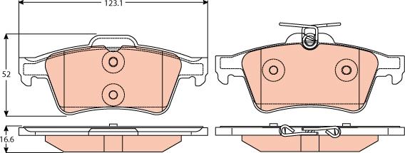 TRW GDB2086 - Set placute frana,frana disc aaoparts.ro