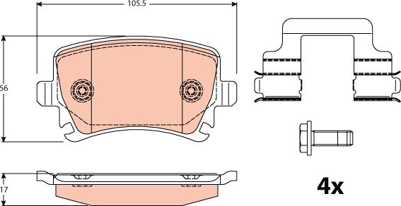 TRW GDB2083 - Set placute frana,frana disc aaoparts.ro