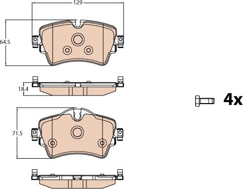 TRW GDB2087 - Set placute frana,frana disc aaoparts.ro