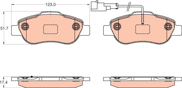 TRW GDB2039 - Set placute frana,frana disc aaoparts.ro