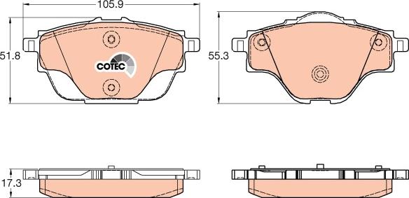 TRW GDB2034 - Set placute frana,frana disc aaoparts.ro