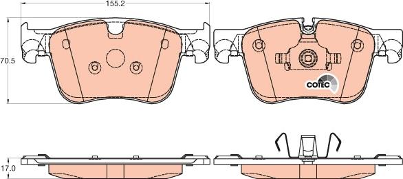 TRW GDB2035 - Set placute frana,frana disc aaoparts.ro