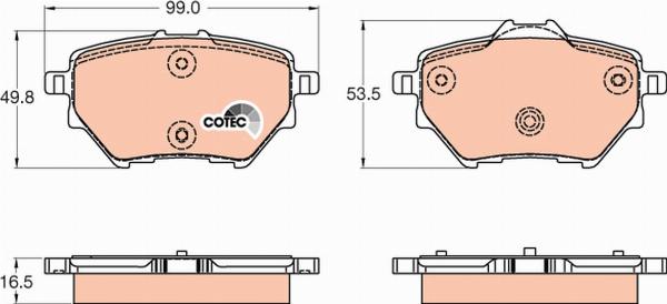 TRW GDB2036 - Set placute frana,frana disc aaoparts.ro