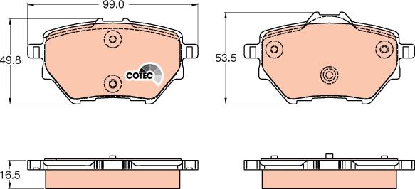 TRW GDB2036 - Set placute frana,frana disc aaoparts.ro