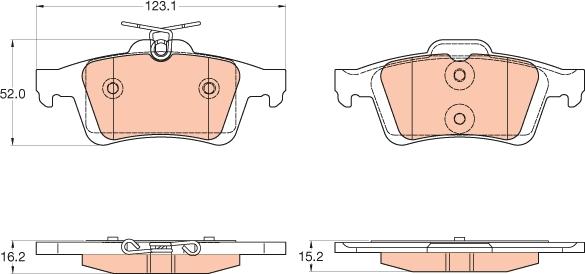 TRW GDB2033 - Set placute frana,frana disc aaoparts.ro