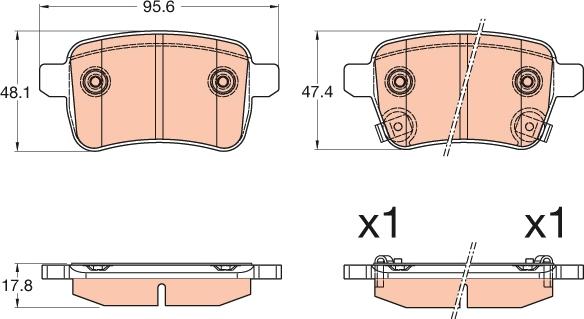 TRW GDB2032 - Set placute frana,frana disc aaoparts.ro