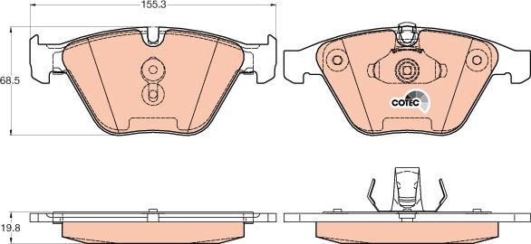 TRW GDB2021 - Set placute frana,frana disc aaoparts.ro