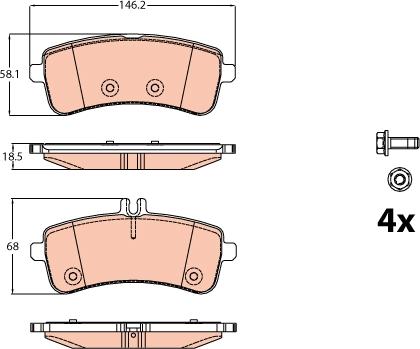 TRW GDB2079 - Set placute frana,frana disc aaoparts.ro