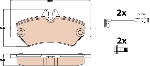 TRW GDB2076 - Set placute frana,frana disc aaoparts.ro