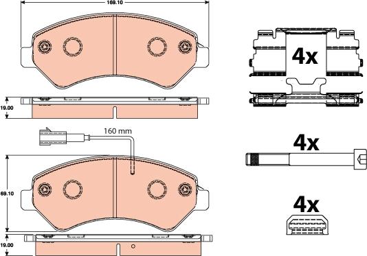 TRW GDB2072 - Set placute frana,frana disc aaoparts.ro