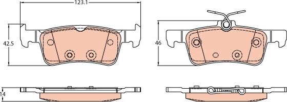 TRW GDB2194 - Set placute frana,frana disc aaoparts.ro