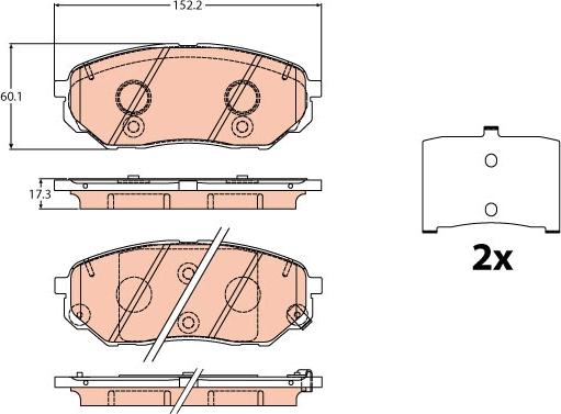 TRW GDB2195 - Set placute frana,frana disc aaoparts.ro