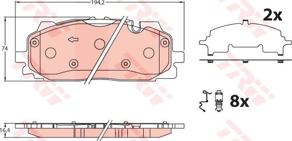 TRW GDB2190 - Set placute frana,frana disc aaoparts.ro