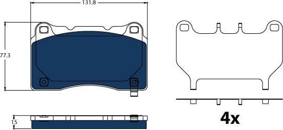 TRW GDB2198BTE - Set placute frana,frana disc aaoparts.ro