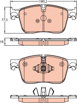 TRW GDB2145 - Set placute frana,frana disc aaoparts.ro