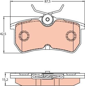 TRW GDB2140 - Set placute frana,frana disc aaoparts.ro