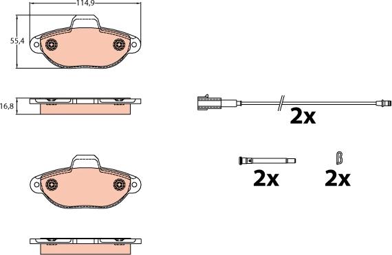 TRW GDB2141 - Set placute frana,frana disc aaoparts.ro