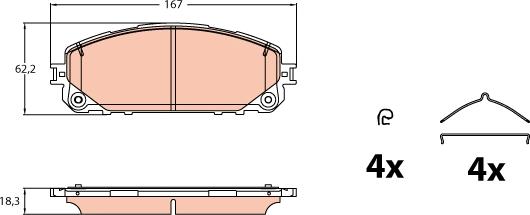 TRW GDB2142 - Set placute frana,frana disc aaoparts.ro