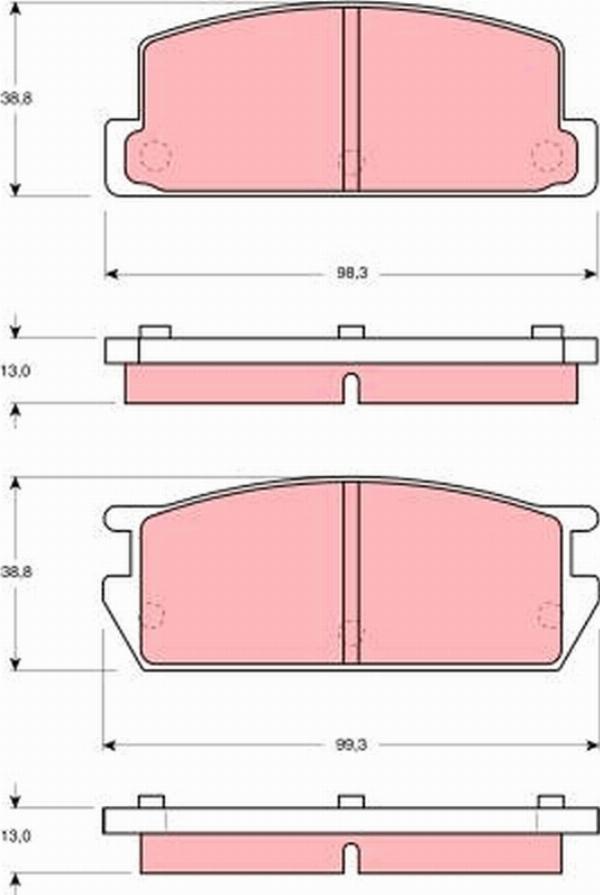 TRW GDB214 - Set placute frana,frana disc aaoparts.ro