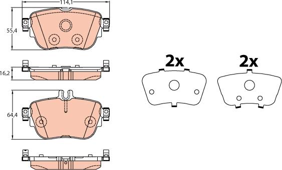 TRW GDB2155 - Set placute frana,frana disc aaoparts.ro