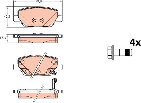 TRW GDB2156 - Set placute frana,frana disc aaoparts.ro