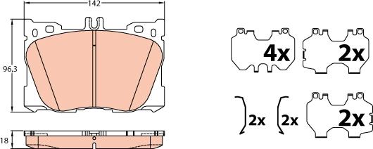 TRW GDB2150 - Set placute frana,frana disc aaoparts.ro