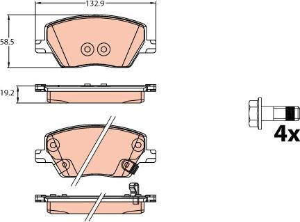 TRW GDB2151 - Set placute frana,frana disc aaoparts.ro