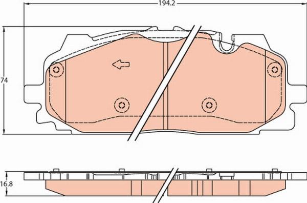 TRW GDB2158 - Set placute frana,frana disc aaoparts.ro
