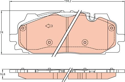 TRW GDB2158 - Set placute frana,frana disc aaoparts.ro