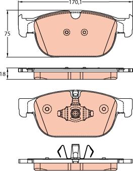 TRW GDB2153 - Set placute frana,frana disc aaoparts.ro