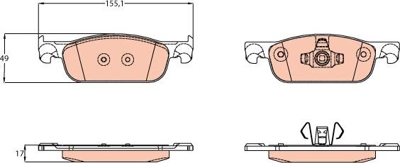 TRW GDB2157 - Set placute frana,frana disc aaoparts.ro