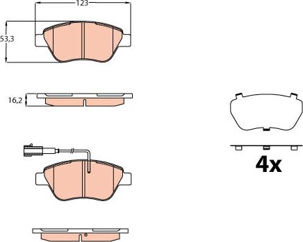 TRW GDB2164 - Set placute frana,frana disc aaoparts.ro