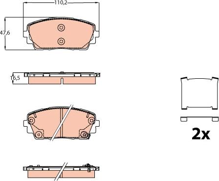 TRW GDB2160 - Set placute frana,frana disc aaoparts.ro