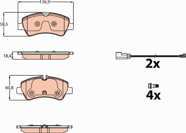 TRW GDB2161 - Set placute frana,frana disc aaoparts.ro
