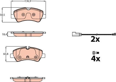 TRW GDB2161 - Set placute frana,frana disc aaoparts.ro