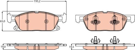 TRW GDB2167 - Set placute frana,frana disc aaoparts.ro