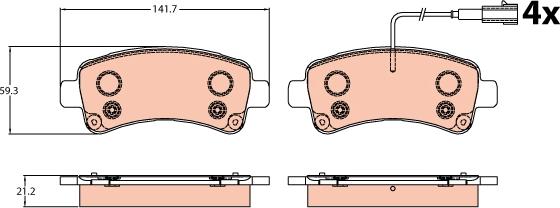 TRW GDB2106 - Set placute frana,frana disc aaoparts.ro