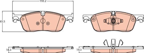 TRW GDB2100 - Set placute frana,frana disc aaoparts.ro