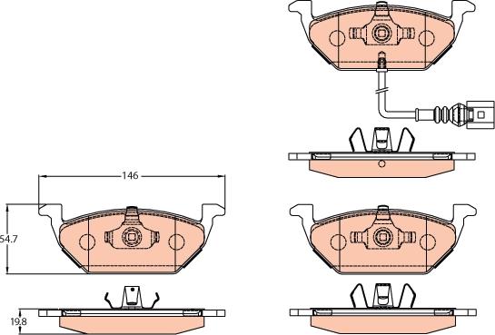 TRW GDB2108 - Set placute frana,frana disc aaoparts.ro